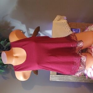 Vanity crochet aztec tank top M EUC